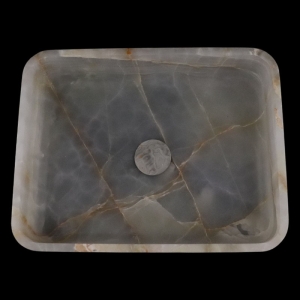Blue Onyx Honed Rectangle Basin 4894 With...