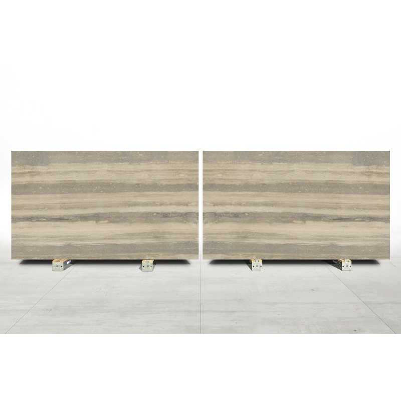 Roman Silver Honed Filled Travertine Slab Bl. 521724