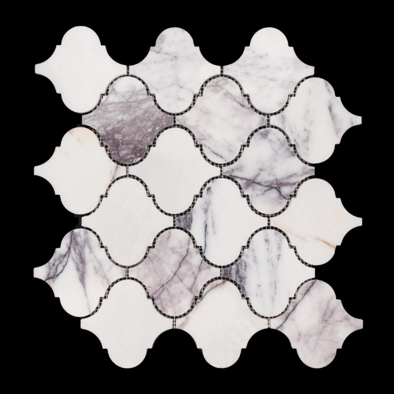 New York Arabesque Polished Marble Mosaic Tile 102X97