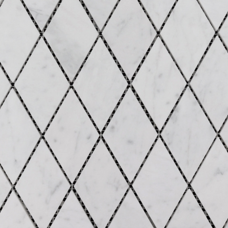 Carrara Diamond Honed Marble Mosaic Tile 92x54