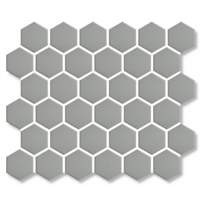 Cottage Grey Hexagon Natural Porcelain Mosaic Tile