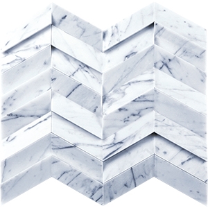 3D Carrara Venatino Wave Natural Stone Mosaic Tile