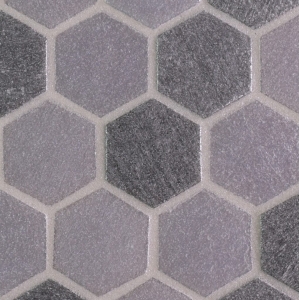 Trend Hex Mix Lead Italian Glass Mosaic Tiles