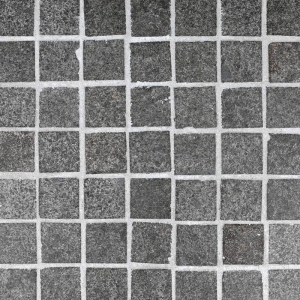 Diamond Black Flamed Straight Pattern Cobblestone Granite