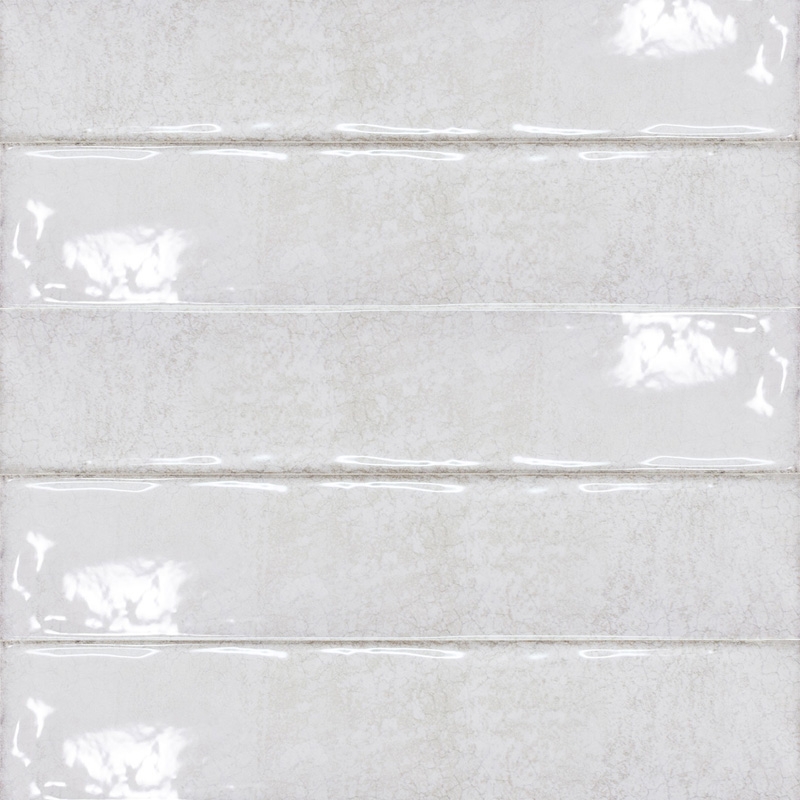 Clio White (Bianco) Gloss Ceramic Tile 530x107