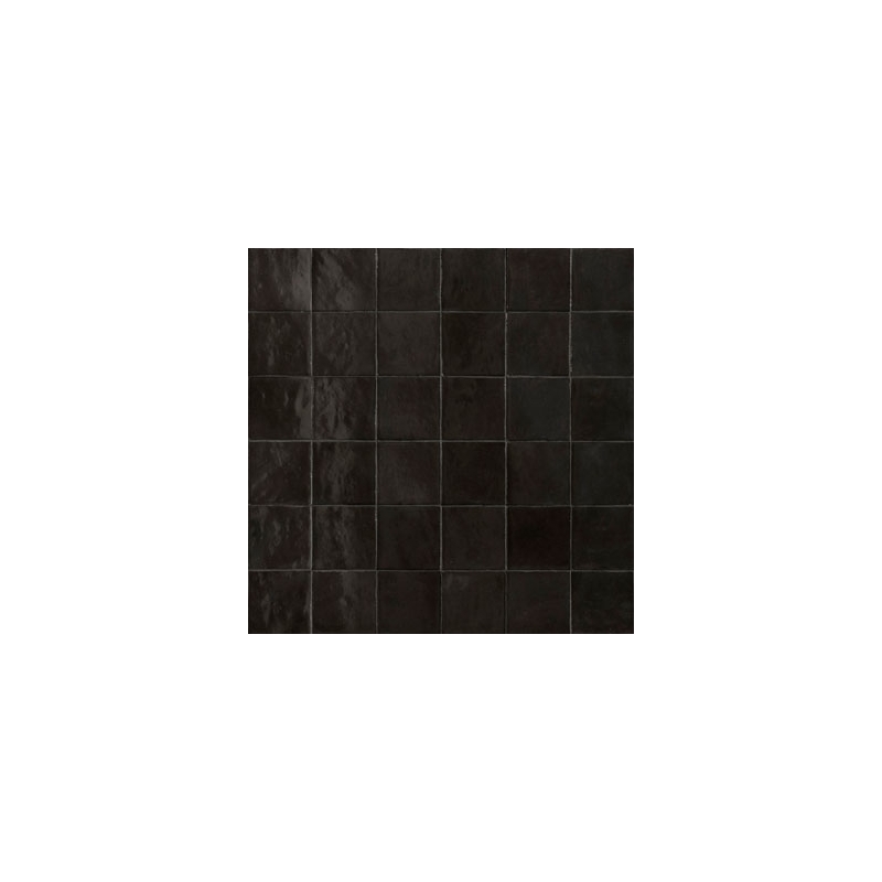 Zellige Carbone Gloss Non Rectified Ceramic Tile