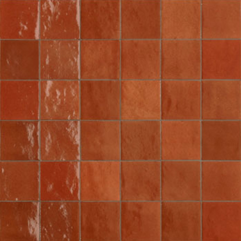 Zellige Corallo Gloss Non Rectified Ceramic Tile