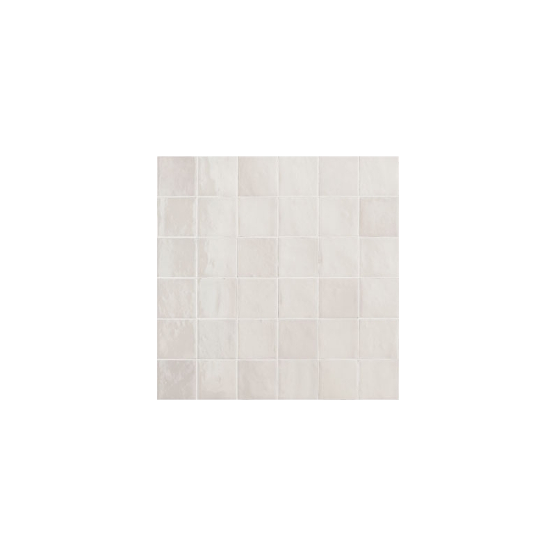Zellige Gesso Gloss Non Rectified Ceramic Tile