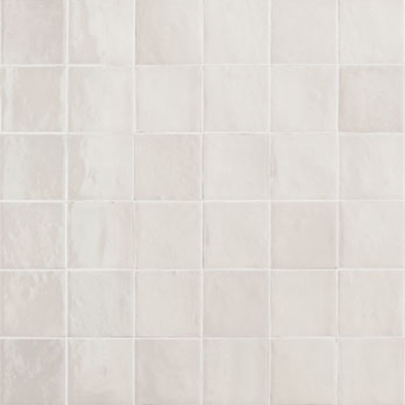 Zellige Gesso Gloss Non Rectified Ceramic Tile