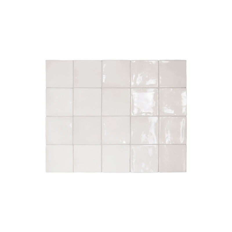 Manacor White Gloss Non Rectified Ceramic Tile 100x100