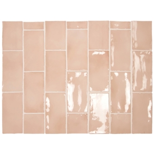 Manacor Blush Pink Gloss Non Rectified Ceramic Tile 150x75