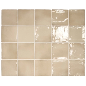 Manacor  Beige Argile Gloss Non Rectified Ceramic Tile 100x100