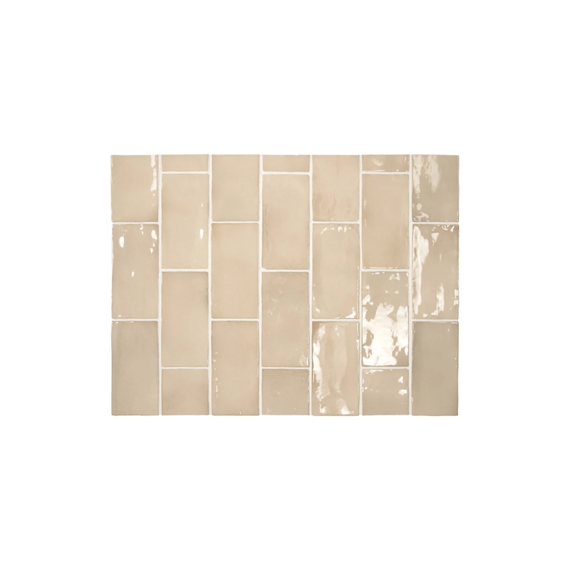 Manacor Beige Argile Gloss Non Rectified Ceramic Tile 150x75