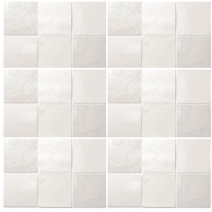 Artisan White Gloss Non Rectified Ceramic Tile 132x132