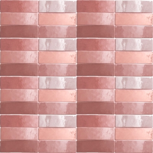 Artisan Rose Mallow Gloss Non Rectified Ceramic Tile 200x65
