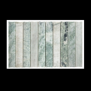 Apollo Concave Mint Honed Marble Mosaic 318x198