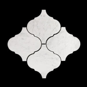 Carrara Arabesque Honed Marble Mosaic Tile 152x151