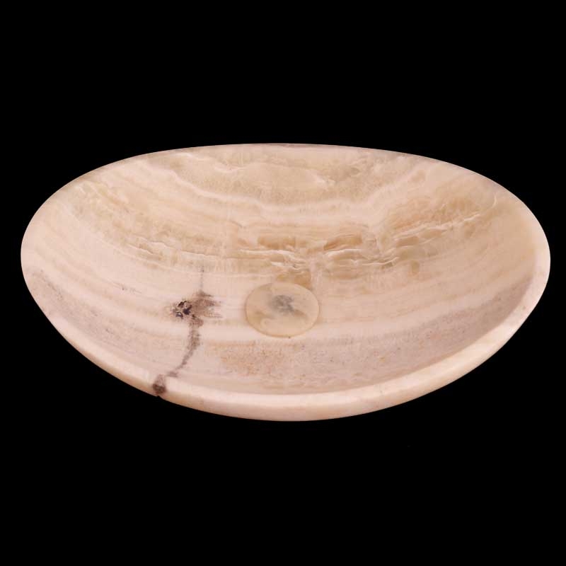 Green Onyx Honed Oval Concave Design Basin 4256