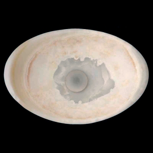 Green Onyx Honed Oval Concave Design Basin 4144