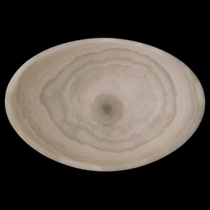 White Onyx Honed Oval Concave Design Basin 4145