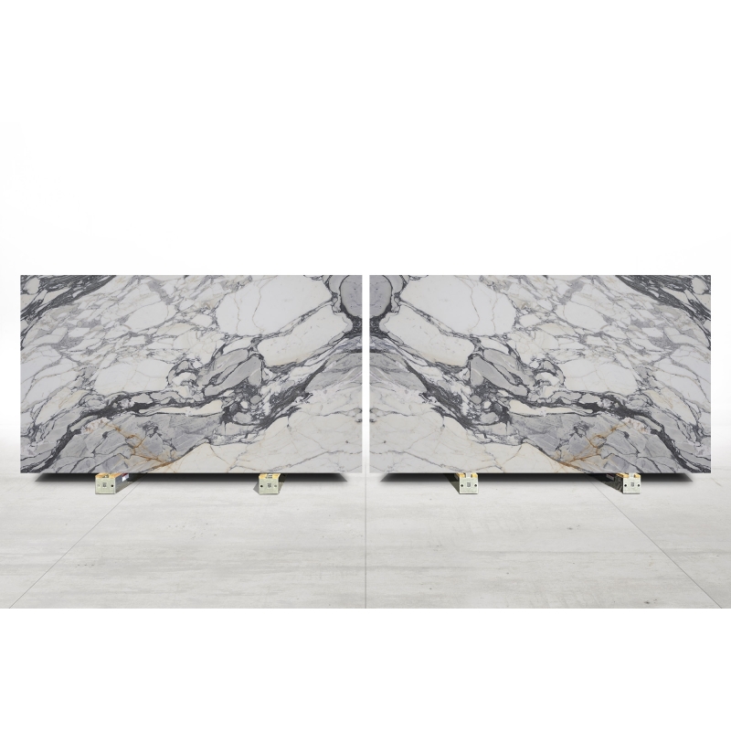 Arabescato Picasso Honed Marble Slab Bl. 27785