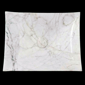 Persian White Honed Plate Design Basin Marble 4467