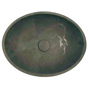 Pietra Grey Honed Oval Basin Limestone 4206