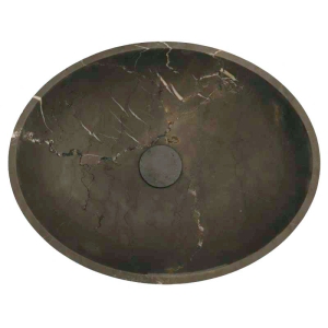 Pietra Grey Honed Oval Basin Limestone 4333