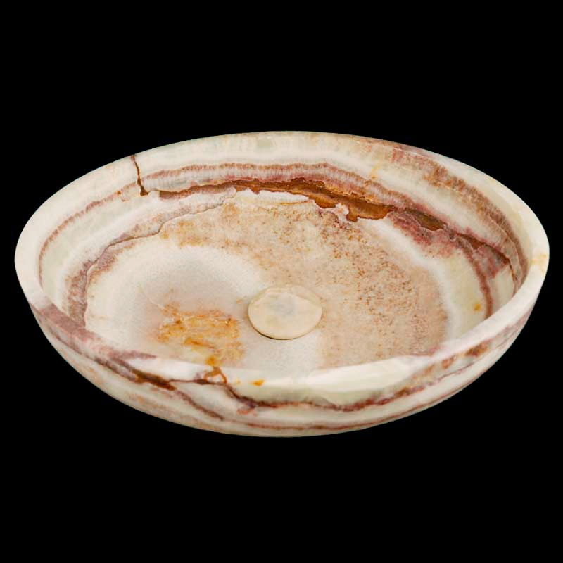 Green Onyx Honed Oval Basin 4366 With Matching Pop Up Waste