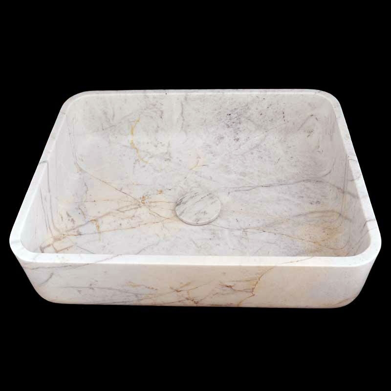 Persian White Honed Rectangle Basin Mable 4191