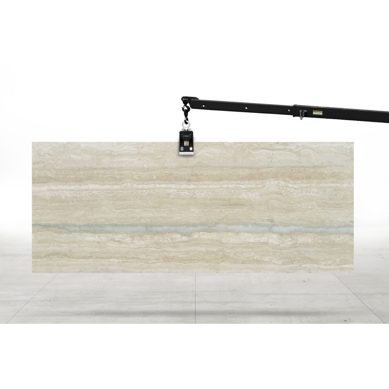 Roman Silver Vein-Cut Honed + Filled Travertine Slab Bl....
