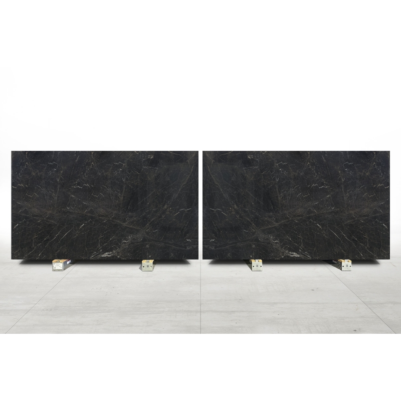 Black & Gold Polished Marble Slab Bl. 5029